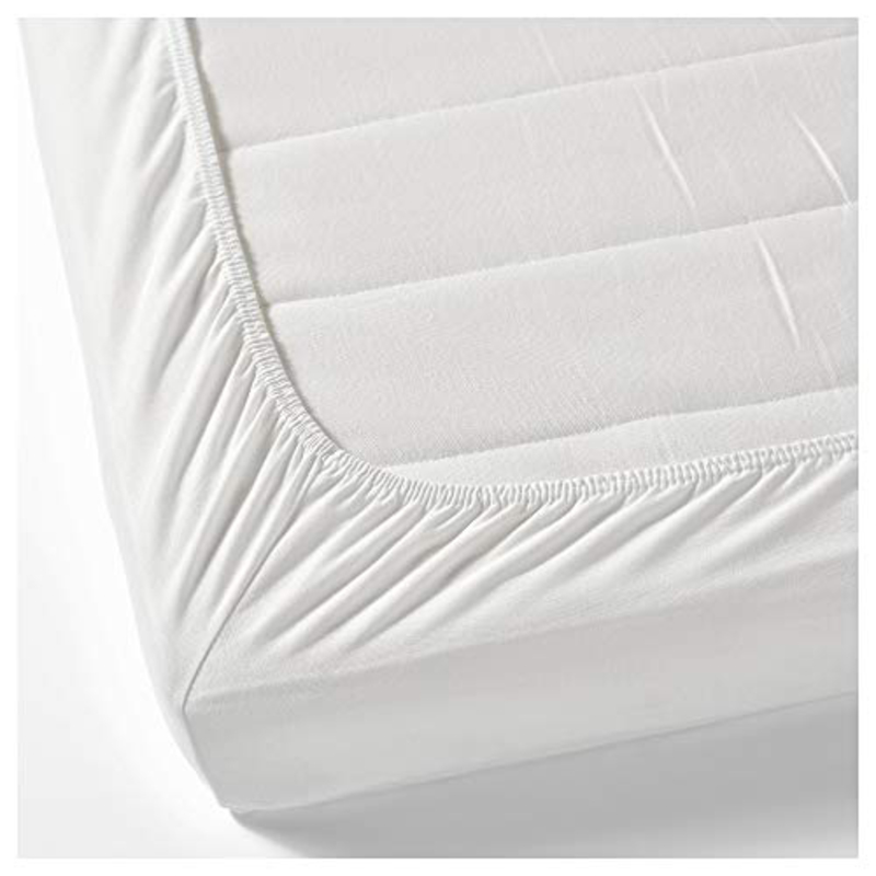 BYFT Orchard 100% Cotton Fitted Bed Sheet, Twin, White