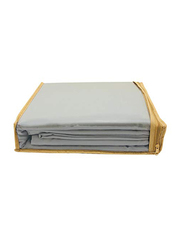 BYFT Orchard 100% Cotton Bedlinen Set, 1 Fitted Bed Sheet + 2 Pillow Case + 1 Duvet Cover, Queen, Grey