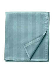 BYFT Tulip 100% Cotton Satin Stripe Flat Bed Sheet, 300 Tc, 1cm, 260 x 280cm, King, Sea Green