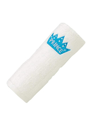 BYFT 100% Cotton Embroidered Prince Hand Towel, 50 x 80cm, White/Blue