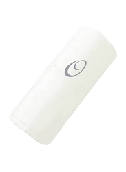 BYFT 100% Cotton Embroidered Letter O Hand Towel, 50 x 80cm, White/Silver
