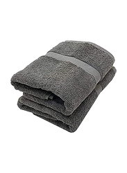 Hand Towel 40x75cm - Grey - 100% Cotton - BYFT Camellia - Pack of 2