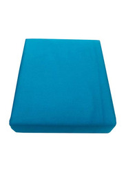 BYFT Orchard 100% Cotton Lightweight Fitted Bed Sheet, King, Sky Blue
