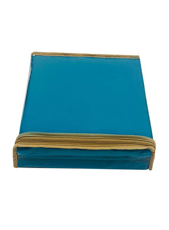 BYFT 3-Piece Orchard 100% Cotton Lightweight Bed Linen Set, 1 Flat Bed Sheet + 1 Pillow Cases + 1 Duvet Cover, Single, Sky Blue