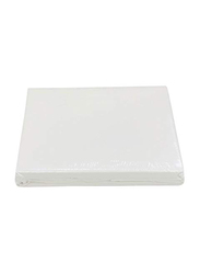 BYFT Orchard 100% Cotton Flat Bed Sheet, King, White