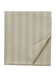 BYFT Tulip 100% Cotton Satin Stripe Flat Bed Sheet, 300 Tc, 1cm, 260 x 280cm, King, Sand