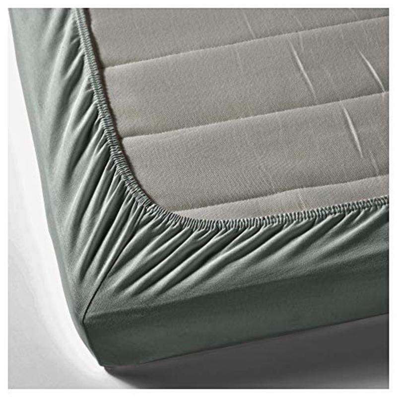 BYFT Orchard 100% Cotton Bedlinen Set, 1 Fitted Bed Sheet + 2 Pillow Case + 1 Duvet Cover, Queen, Grey
