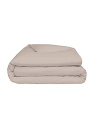 BYFT Tulip 100% Percale Cotton Duvet Cover, 180 Tc, 245 x 265 + 30cm, King, Beige