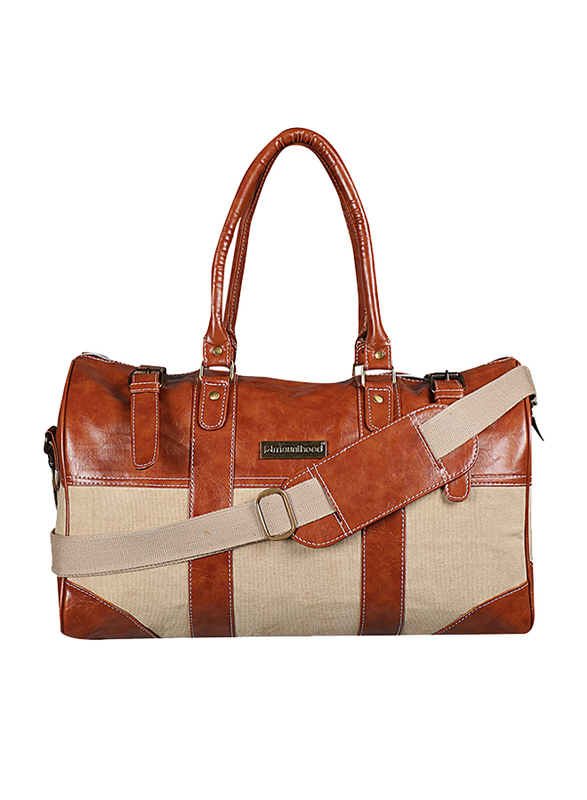 

Mounthood PU Leather Duffle Bag Unisex, Dio Brown