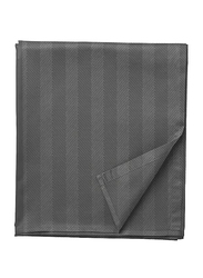 BYFT Tulip 100% Cotton Satin Stripe Flat Bed Sheet, 300 Tc, 1cm, 260 x 280cm, King, Charcoal