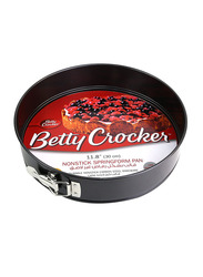 Betty Crocker 30cm Non-Stick Carbon Steel Round Springform Pan, Black