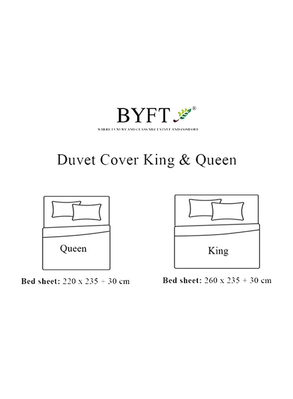 BYFT Tulip 100% Cotton Satin Stripe Duvet Cover, 300 Tc, 1cm, 225 x 245 + 30cm, Queen, Cream