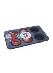 Betty Crocker 35cm 6 Cup Non-Stick Rectangle Jumbo Muffin Pan, Black