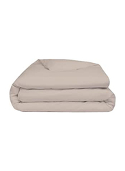 BYFT Tulip 100% Percale Cotton Duvet Cover, 180 Tc, 225 x 245 + 30cm, Queen, Beige
