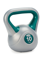 York Fitness DB2190 Kettle Bell, 10KG, Grey/Green
