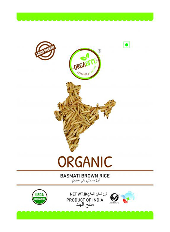 

Orgabite Organic Brown Basmati Rice, 1 Kg