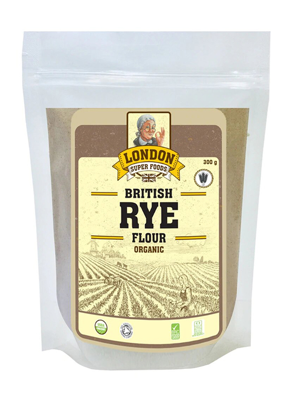 

London Super Foods Organic British Rye Flour, 300g