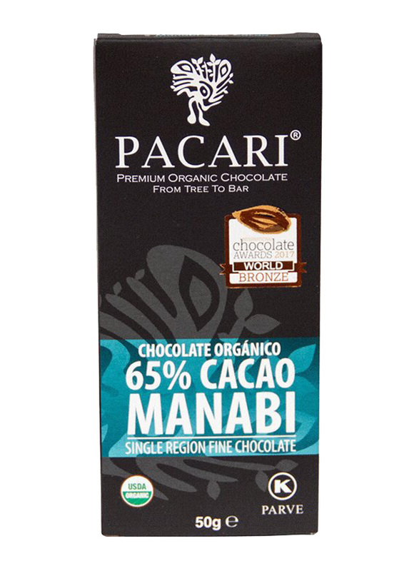 

Pacari Organic 65% Cacao Manabi Chocolate, 50g