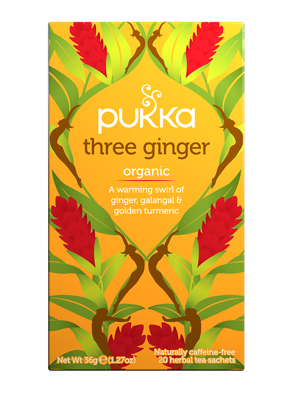 

Pukka Three Ginger Tea with Galangal & Turmeric, 36g