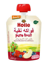 Holle Organic Baby Pouch - Blueberry & Dates, 6+ Months, 90g