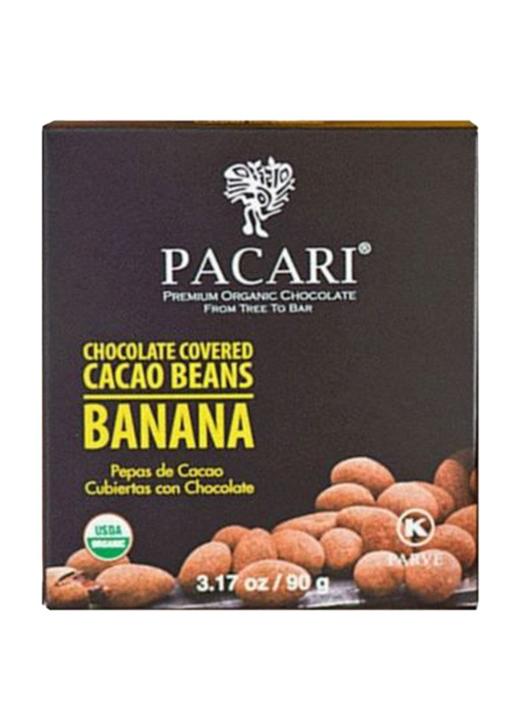 

Pacari Organic Chocolate Covered with Cacao Beans & Banana, 90g