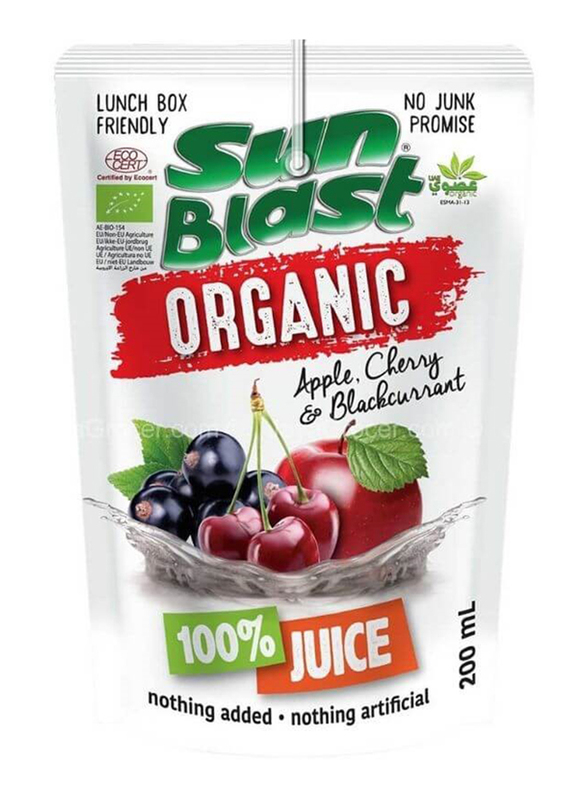 

Sunblast Organic Apple Cherry and Blackcurrant Juice, 200ml