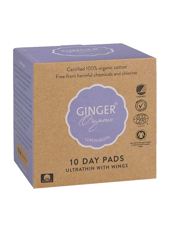 

Ginger Organic Day Pads, 10 Pieces