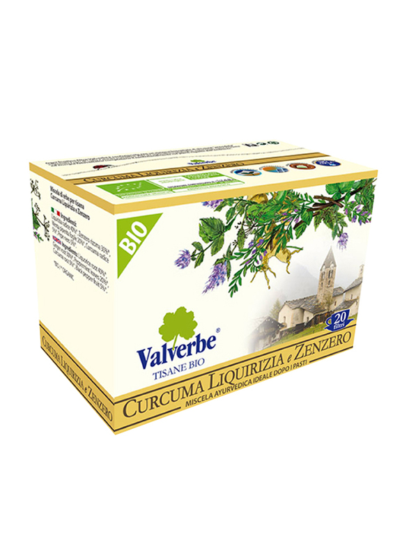 

Valverbe Organic Turmeric Liquorice Ginger Tea, 30g