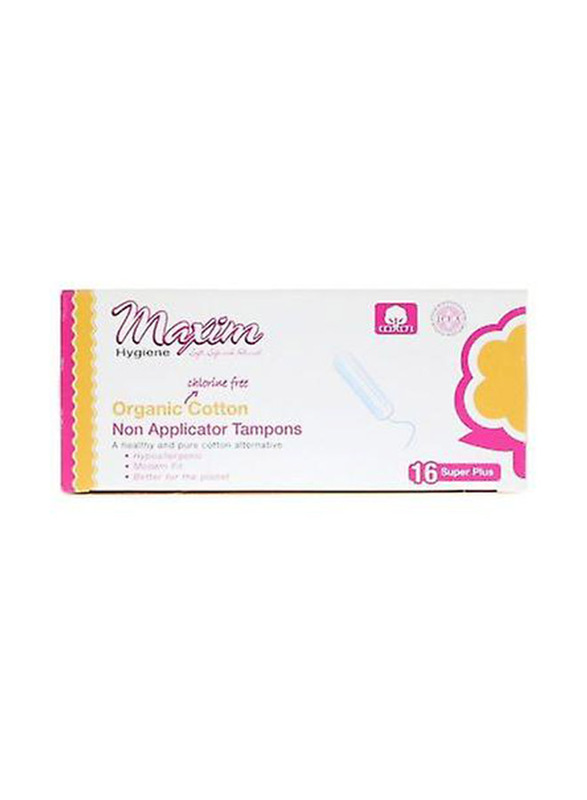 

Maxim Hygiene Non Applicator Super Plus Tampons, 16-Pieces