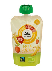Alce Nero Organic Apple & Banana Puree Pouch, 100g