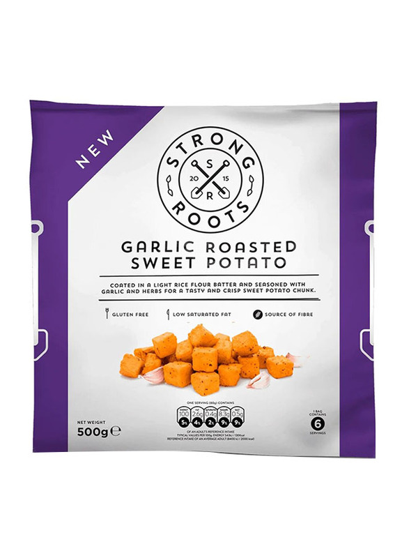 

Strong Roots Garlic Roasted Sweet Potatoes, 500g