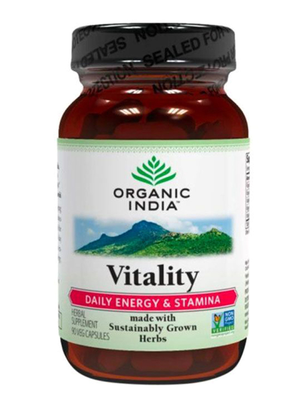 

Organic India Vitality Herbal Supplement, 90 Capsules