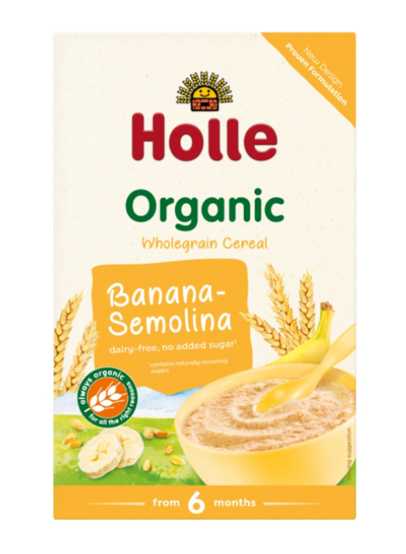 

Holle Organic Fruit Porridge Banana Semolina, 6+ Months, 250g