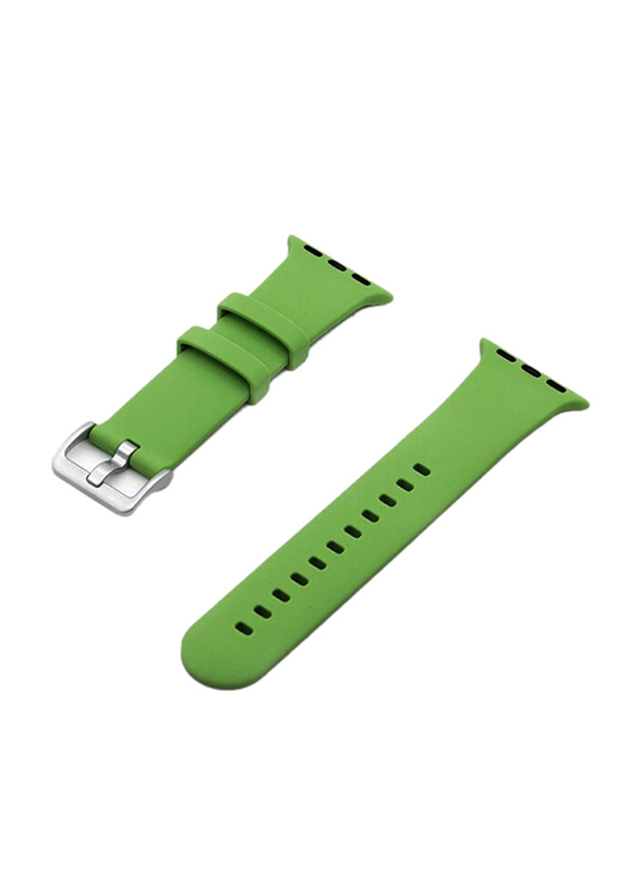

BSNL Replacement Silicone Strap Band for Apple Watch Series 1/2/3/4/5/6/7/SE 42/44/45mm, Green