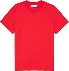 Yanek Plain Ultra Soft Half Sleeves T-Shirt for Men, Medium, Red