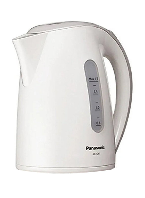 Panasonic 1.7L Stainless Steel Electric Kettle, 2200W, NCGK1, White