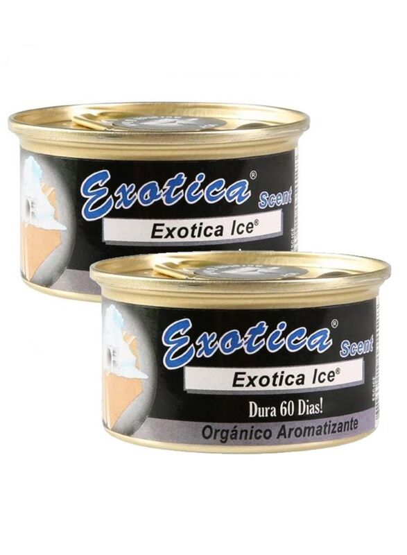 

Exotica 2 x 42g Exotica Ice Scent Organic Car Air Freshener, Black