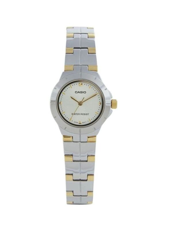 

Casio Enticer Analog Watch for Women with Stainless Steel Band, Water Resistant, LTP-1242SG-9CDF, Multicolour-Beige