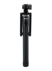 Philips Mini Wired Shutter Control Selfie Stick, Black