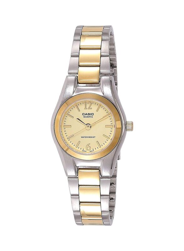 

Casio Analog Watch for Women with Stainless Steel Band, Water Resistant, LTP1253SG-9ADF, Gold/Silver-Gold