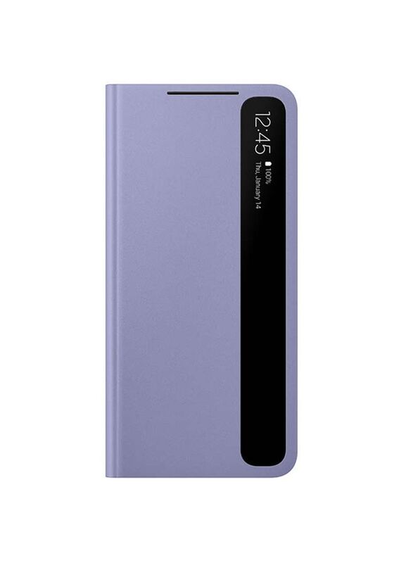 

Unspecified Samsung Smart Clear View Flip Case Cover for Samsung Galaxy S21 5G 6.2 Inch Mobile Phone, Violet