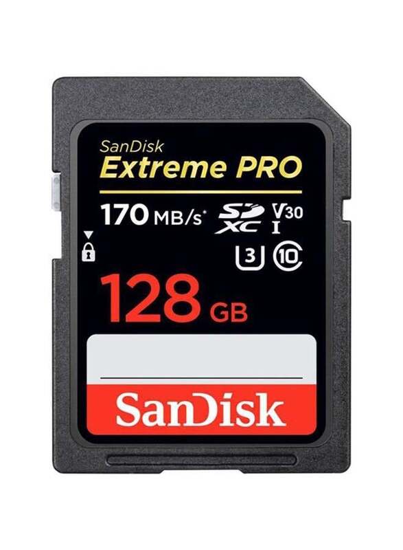 

Sandisk 128GB SDXC Memory Card, Black/White/Red