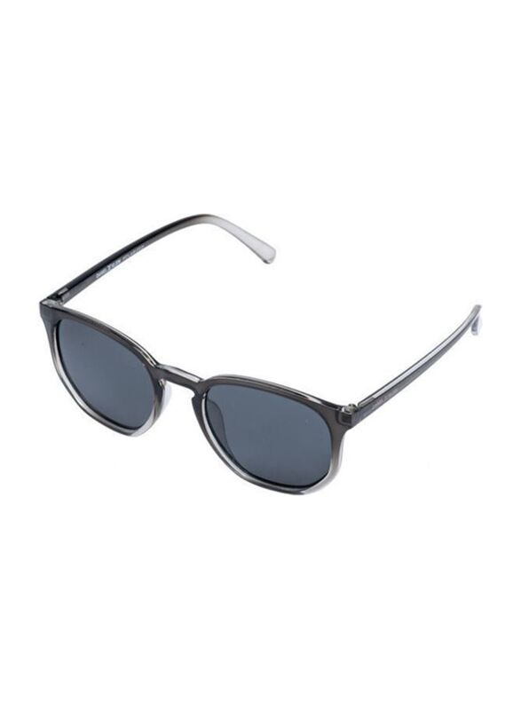 

Daniel Klein Full-Rim Oval Black Frame Sunglasses for Men, Grey Lens