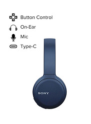 Sony WH-CH510 Wireless On-Ear Headphones, Blue