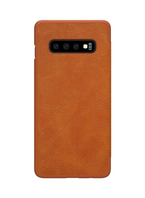 

Unspecified Nillkin Samsung Galaxy S10 Plus Flip Mobile Phone Case Cover, S10P-NL-QN-BR, Brown