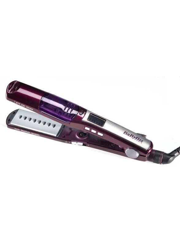 

BaByliss iPro 230 Steam Hair Straightener, ST395E, Black/Silver/Purple