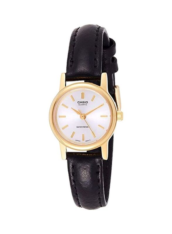

Casio Enticer Series Analog Watch for Women with Leather Band, Water Resistant, LTP-1095Q-7A, Black-White