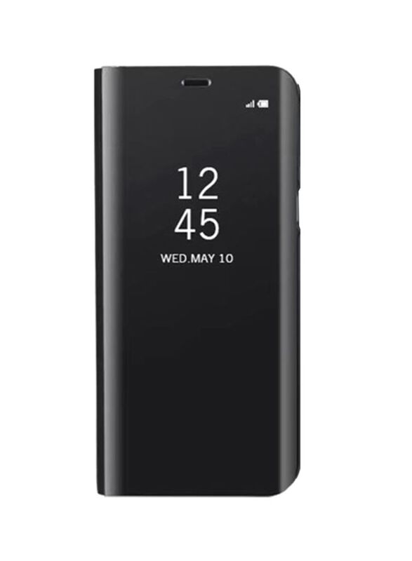

Unspecified Samsung Galaxy S7 Ultra-Thin Translucent View Mirror Flip Electroplate Stand Mobile Phone Case Cover, X-MX279, Black