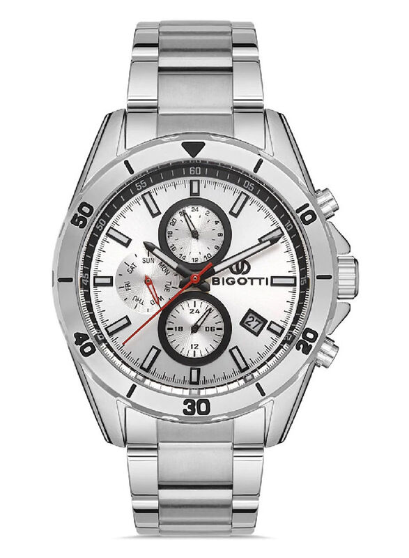 

Bigotti Analog Watch for Women with Stainless Steel Band, BG.1.10247-1, Silver