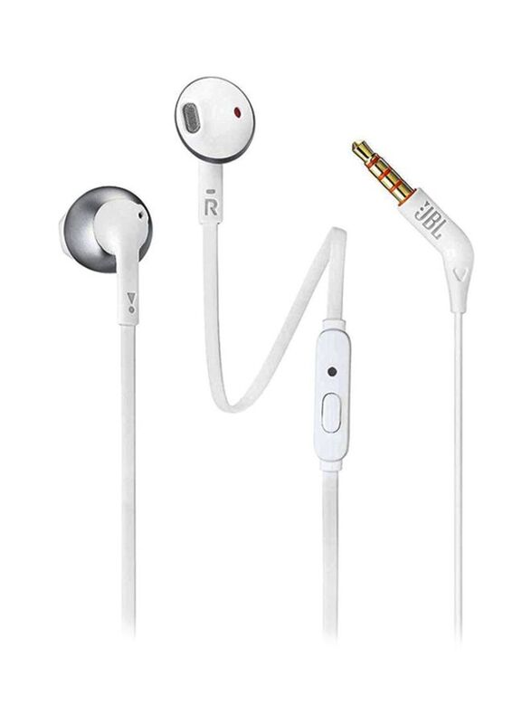 

JBL T205 Wired In-Ear Earphones with Mic, White